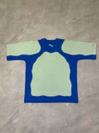 COUPLET TEE: MINT/ROYAL BLUE view 5
