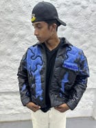 THERMOCHROMIC JACKET: BLUE BLACK view 2