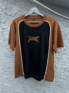 ECHOR TEE: BLACK/BROWN/WHITE view 1