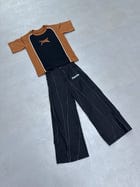 ECHOR TEE: BLACK/BROWN/WHITE view 4