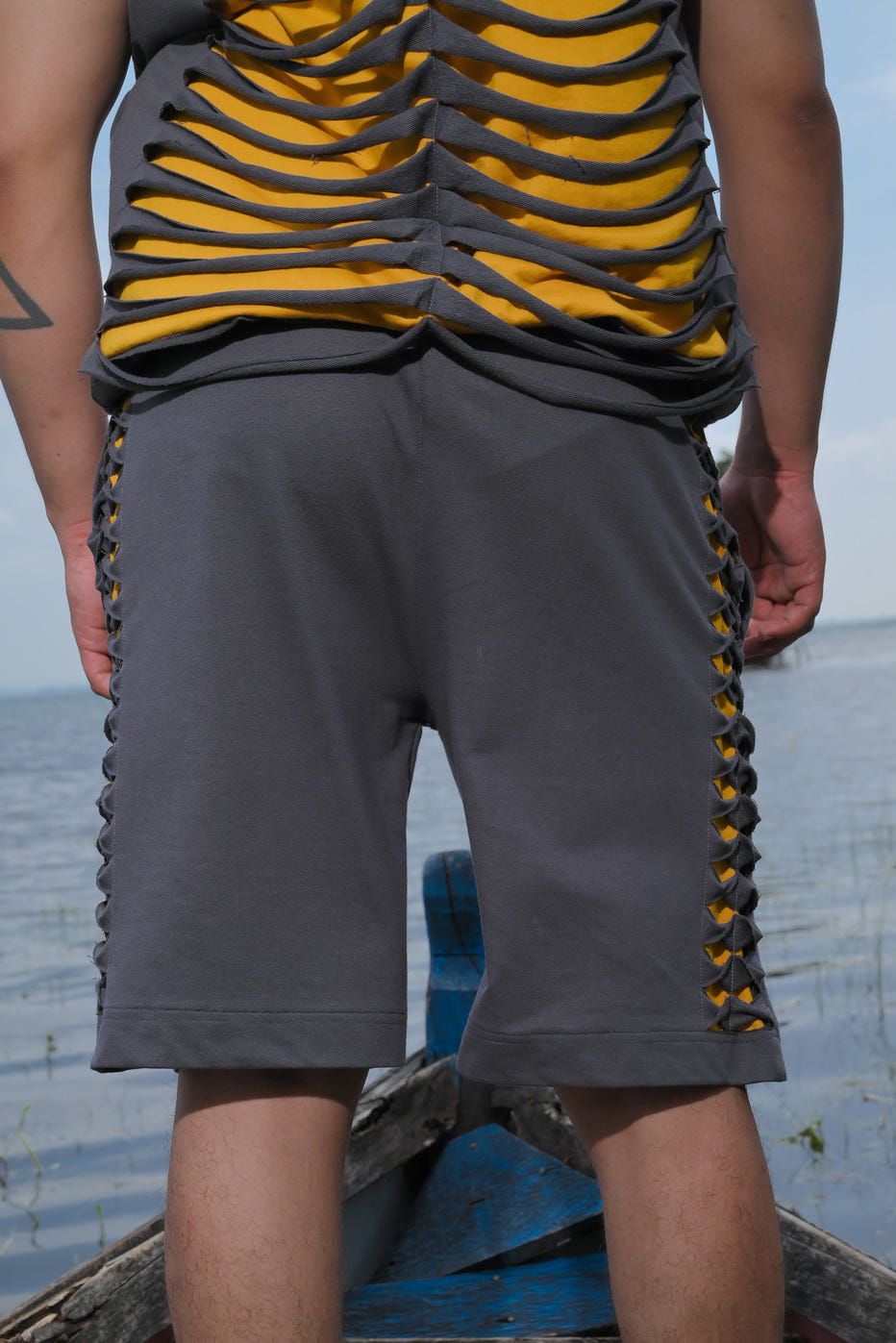 EXO SHORTS: GRAY YELLOW - image 4