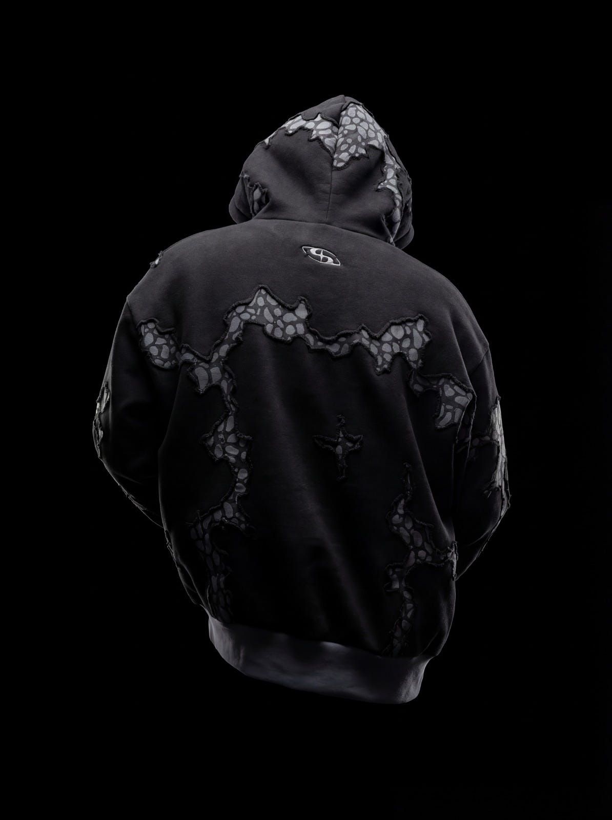 CHASM HOODIE: BLACK SNOWFLAKE (UNISEX) - image 2