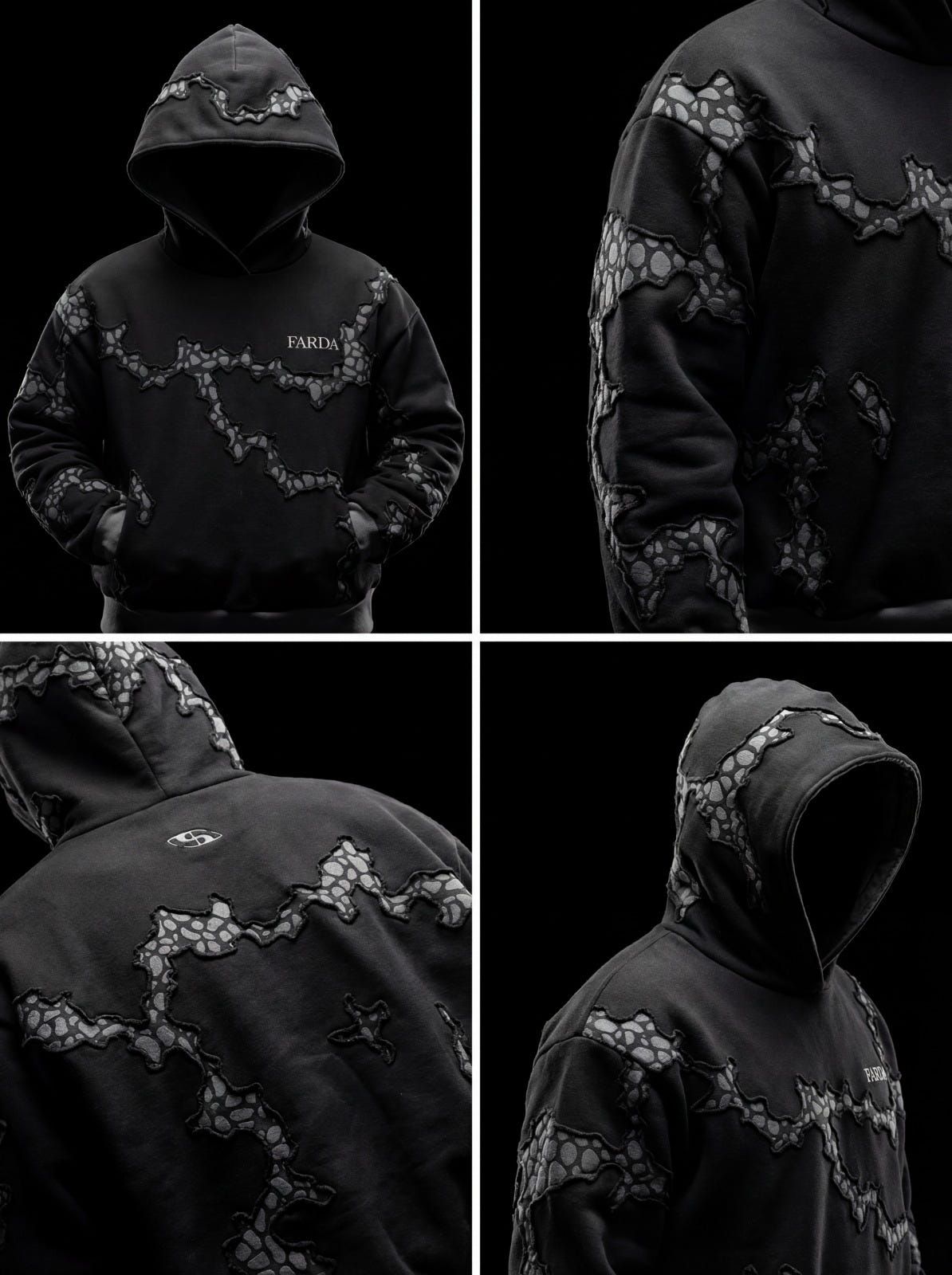 CHASM HOODIE: BLACK SNOWFLAKE (UNISEX) - image 3