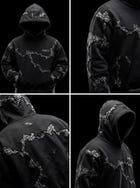 CHASM HOODIE: BLACK SNOWFLAKE (UNISEX) view 3