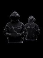 CHASM HOODIE: BLACK SNOWFLAKE (UNISEX) view 7