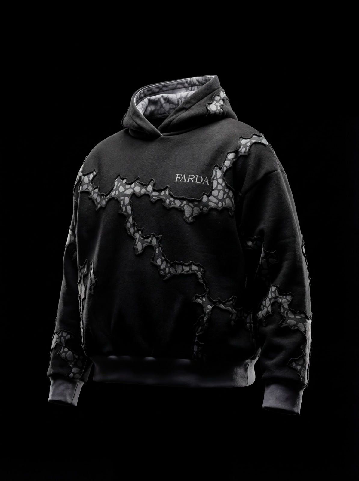 CHASM HOODIE: BLACK SNOWFLAKE (UNISEX) - image 8