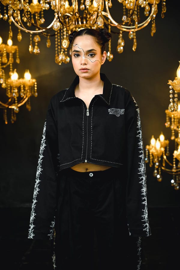 Farda — IZORA CROP JACKET: VOID [UNISEX]