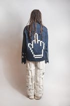 FUCK YOU PIXELETED CUT AND SEW JACKET view 1