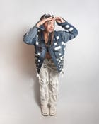 FUCK YOU PIXELETED CUT AND SEW JACKET view 3