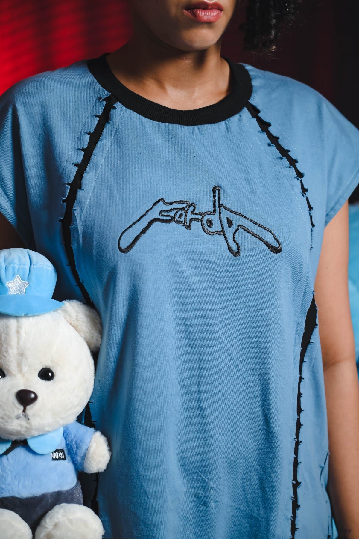 ERYX SLEEVELESS TEE: POWDER BLUE [UNISEX] - image 2