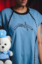 ERYX SLEEVELESS TEE: POWDER BLUE [UNISEX] view 2