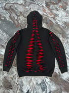 1.1 EXO HOODIE: BLACK/RED view 1