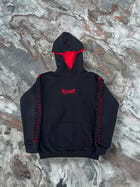 1.1 EXO HOODIE: BLACK/RED view 2