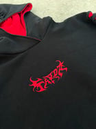 1.1 EXO HOODIE: BLACK/RED view 6