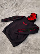 1.1 EXO HOODIE: BLACK/RED view 9