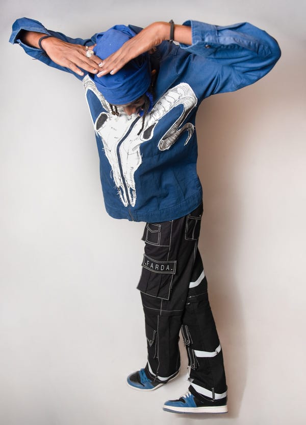 Farda — ARIES SKULL HANDPAINTED CUT & SEW JACKET