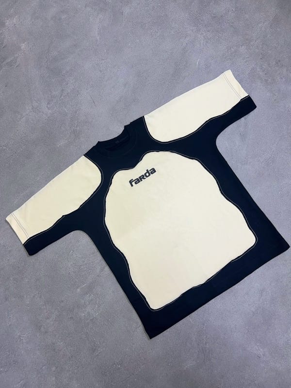 Farda — COUPLET TEE: BIEGE/BLACK