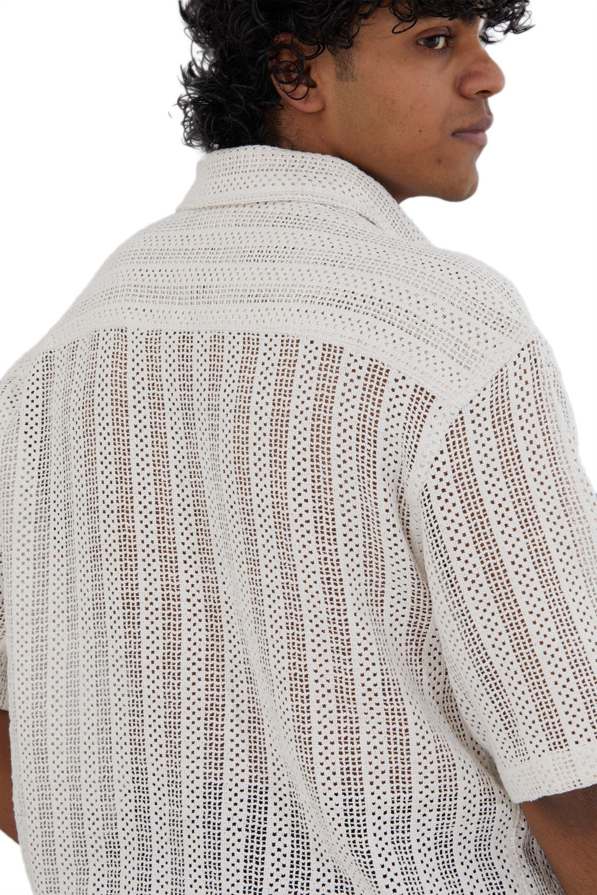 CREAM CROCHET SHIRT - image 6