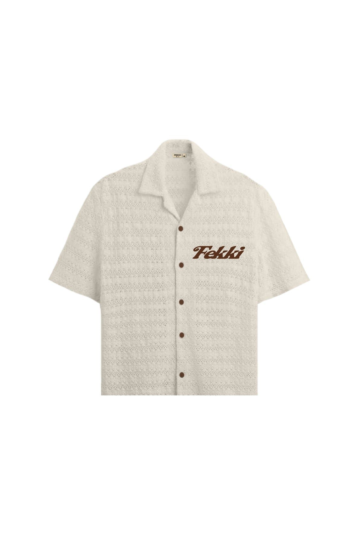 CREAM CROCHET SHIRT - image 7