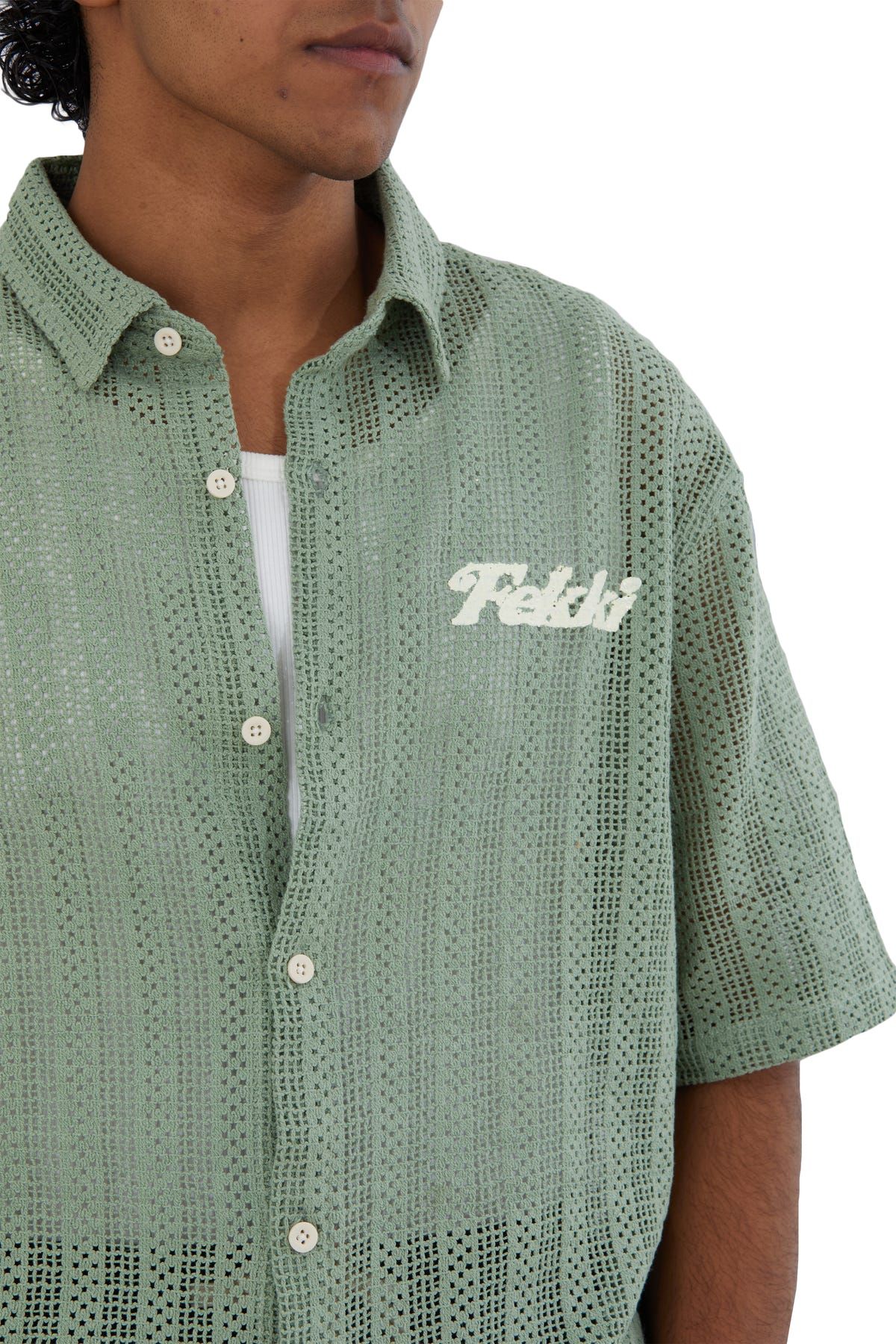 SAGE CROCHET SHIRT - image 5