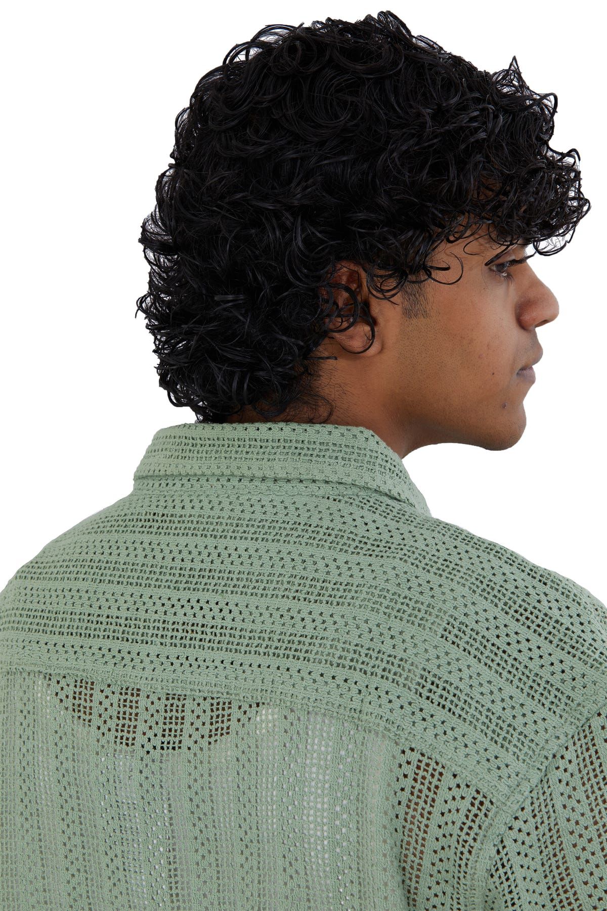 SAGE CROCHET SHIRT - image 6