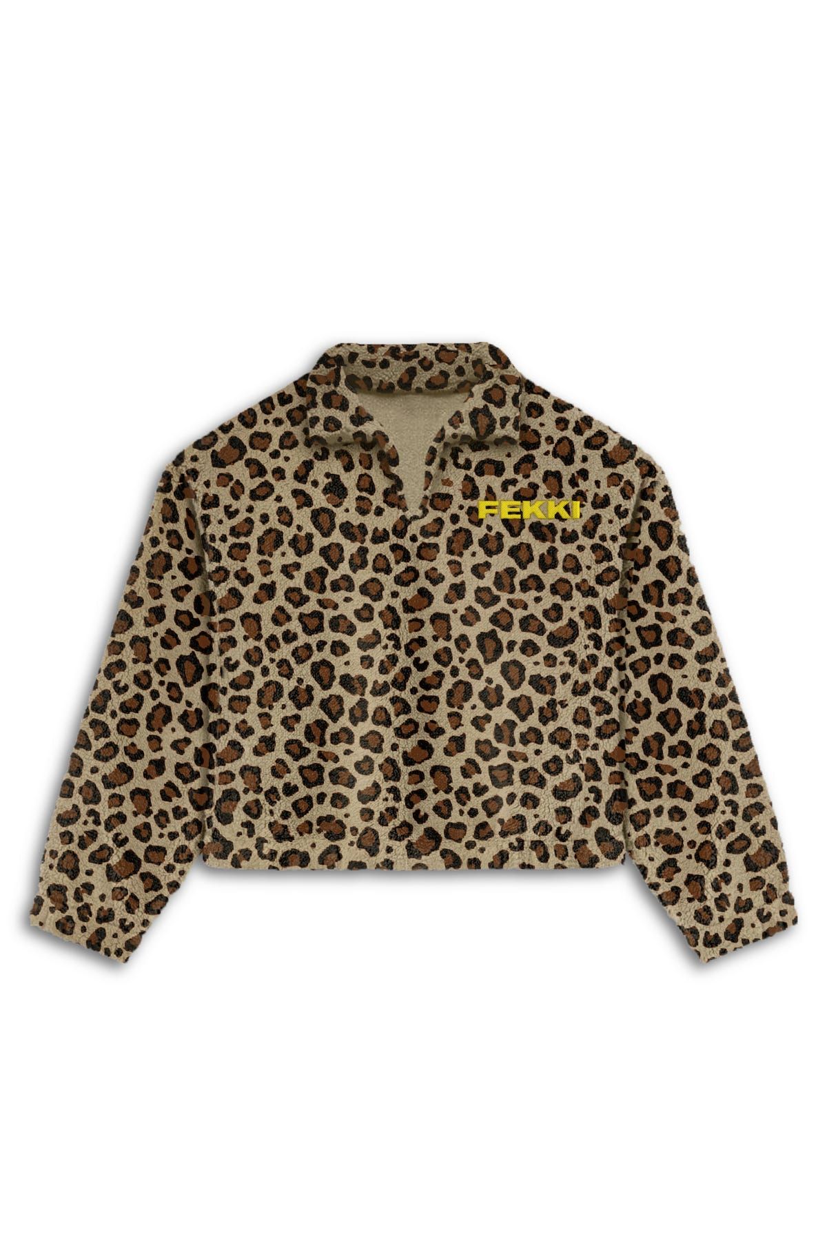 LEOPARD SHERPA PULLOVER - image 1
