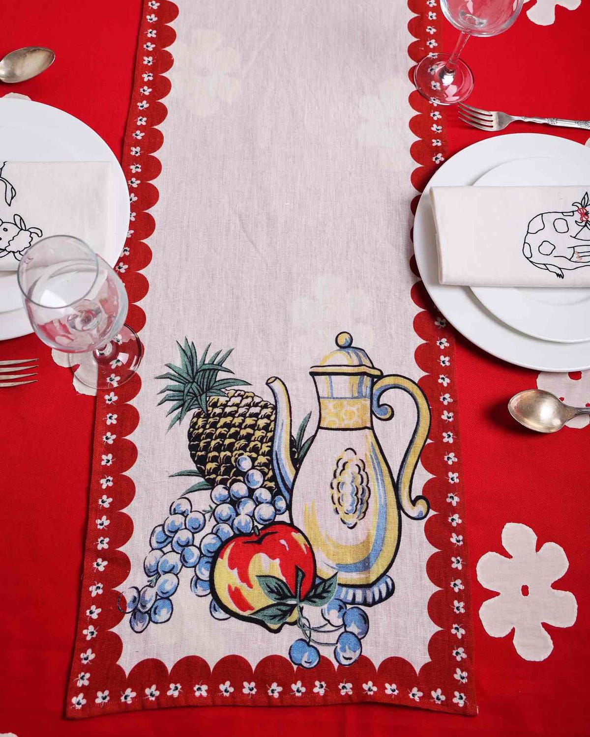 Vintage Printed Table Runner - image 1