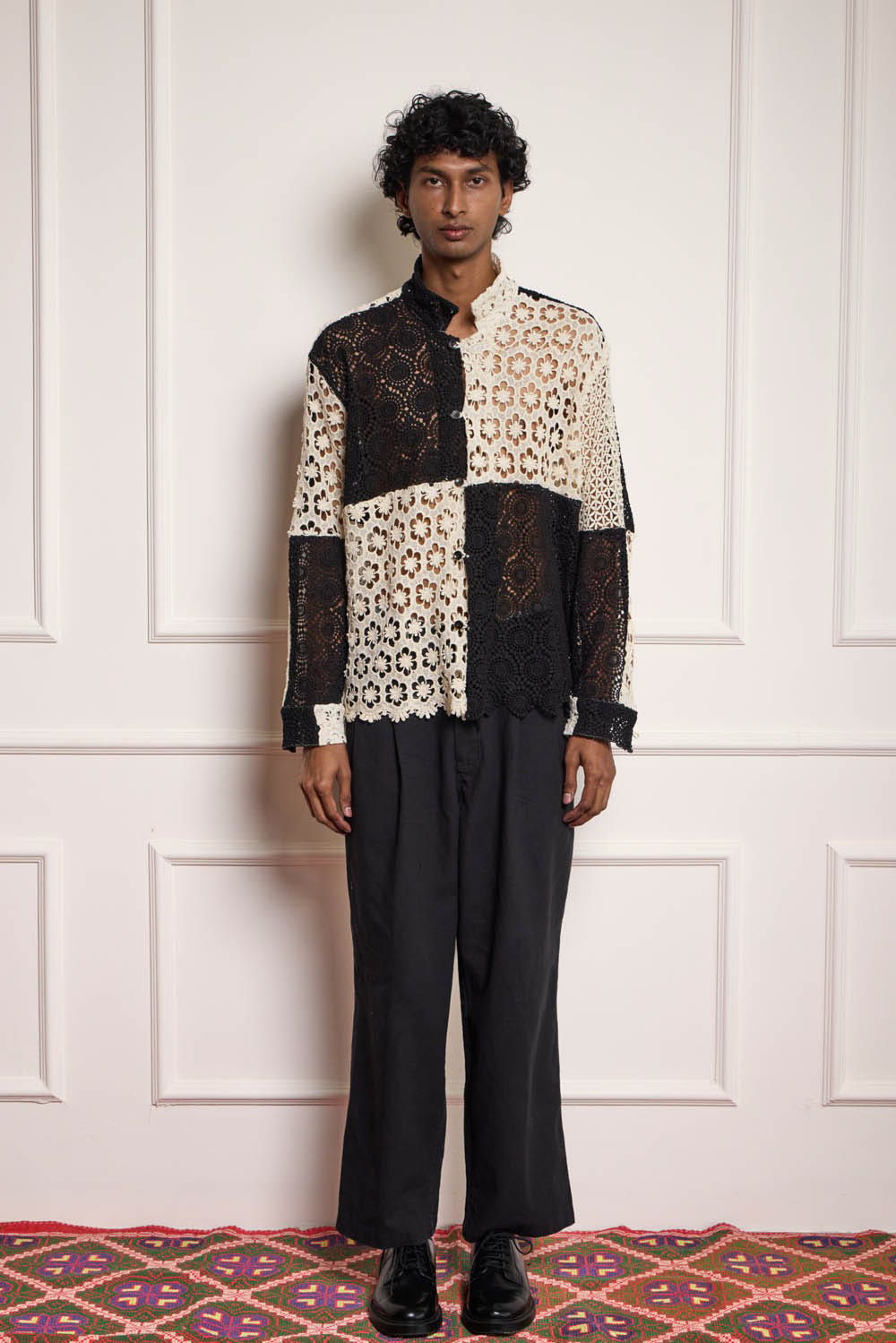 Lace Patchwork Shirt - image 1