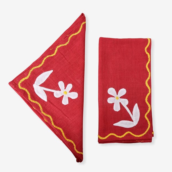 Harago — Daisy Applique Table Napkin