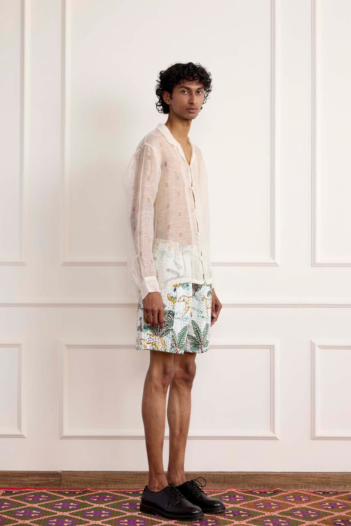 Printed Kantha Shorts - image 1