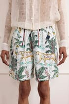 Printed Kantha Shorts view 3