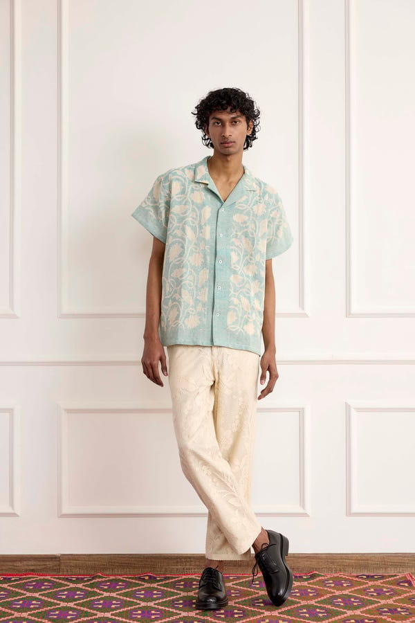 Harago — Jacquard Weave Shirt