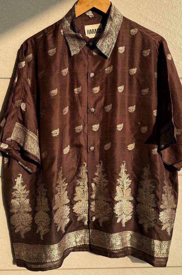 Harago — Vintage Brocade Shirt
