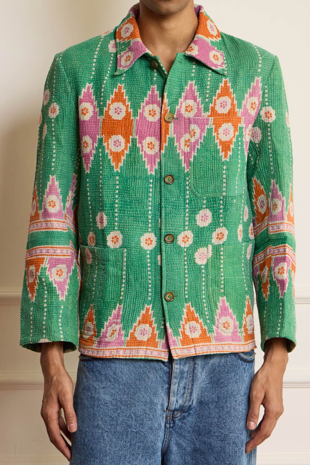 Antique Kantha Jacket - image 3