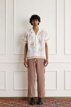 Floral Block Print Cotton Shirt view 1