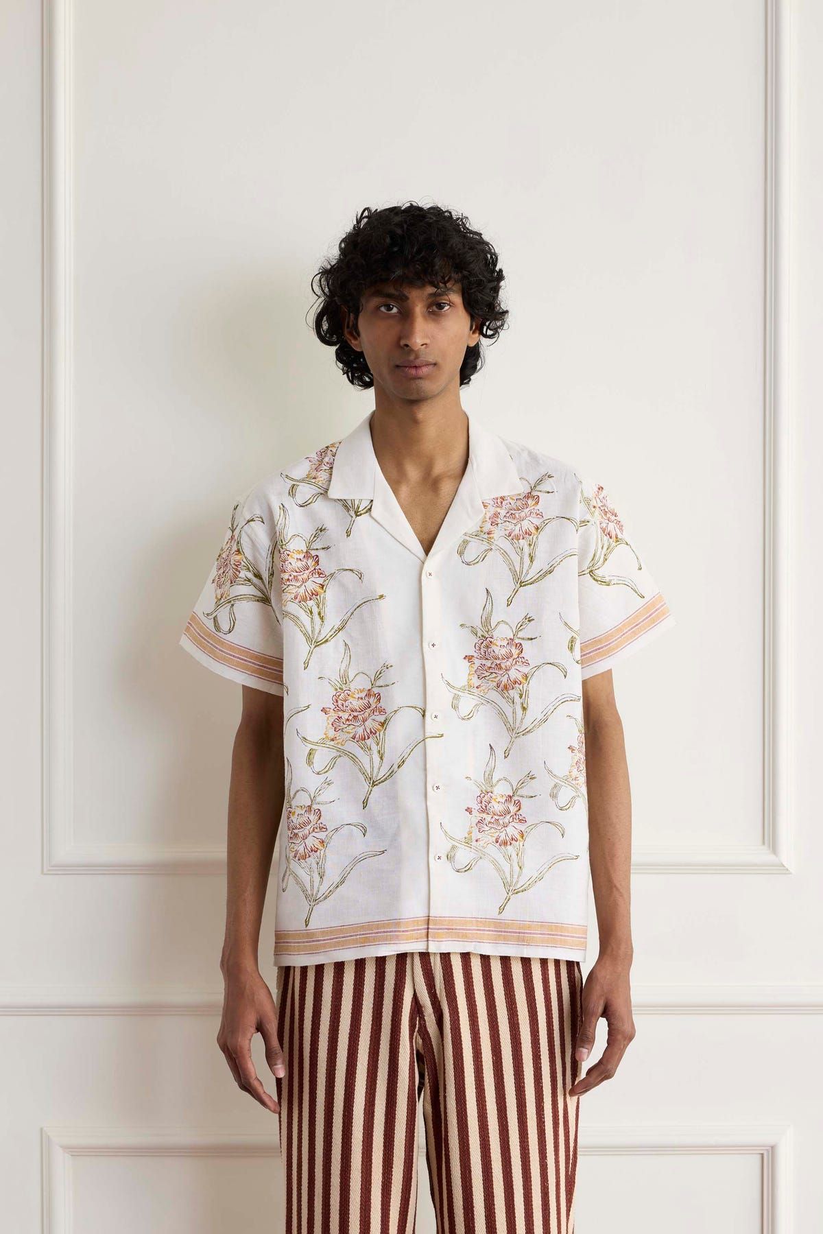 Floral Block Print Cotton Shirt - image 3