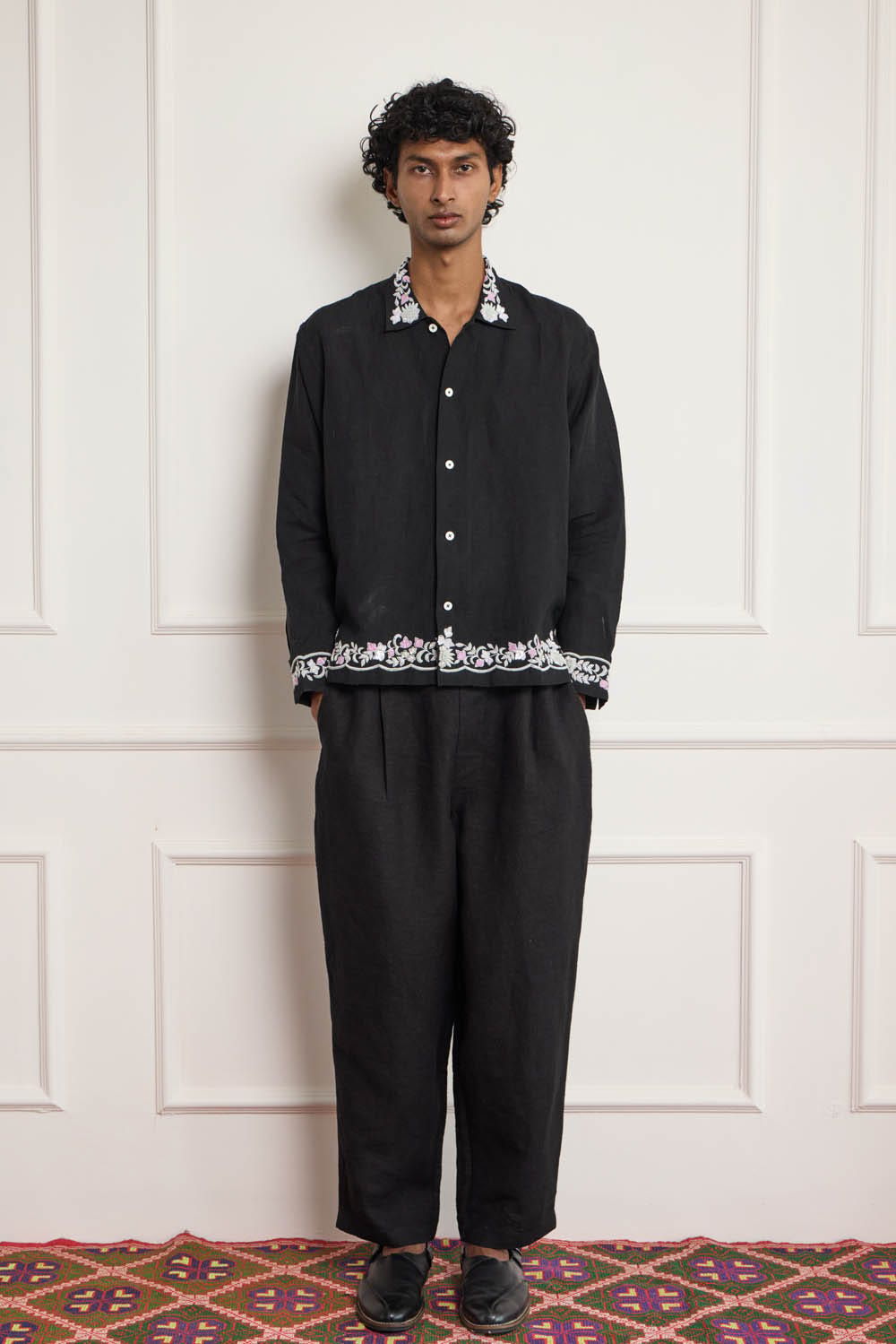 Silver Zardozi Embroidered Shirt - image 1