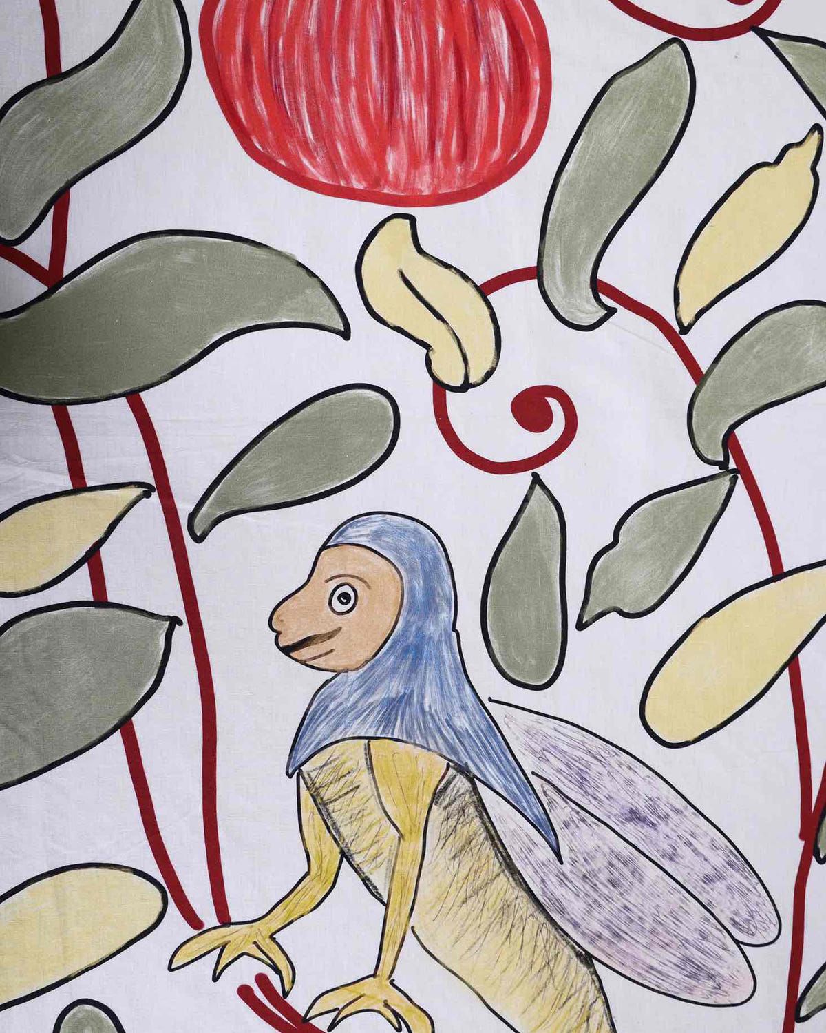 Jungle Scene Hand Printed Tablecloth - image 2