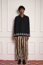 Brown Stripe Wide Leg Pants view 2