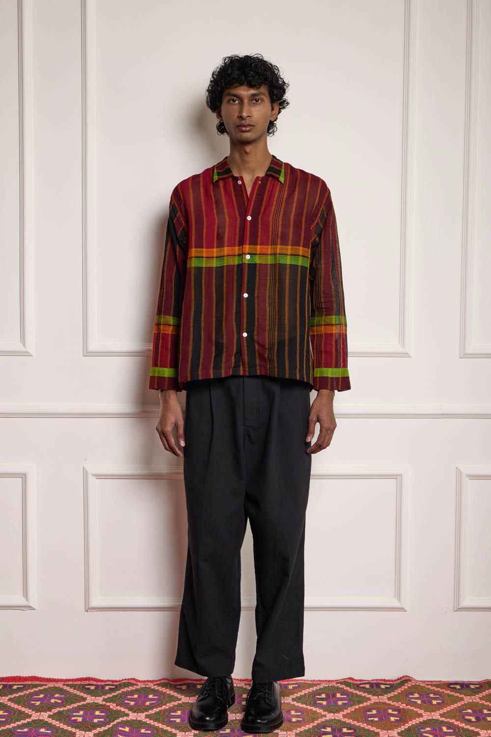 Handloom Scarf Shirt - image 1