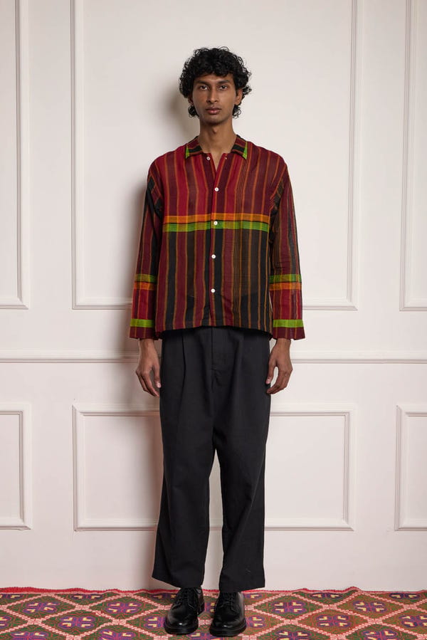 Harago — Handloom Scarf Shirt
