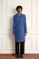 Textured Woven Long Blouson view 1
