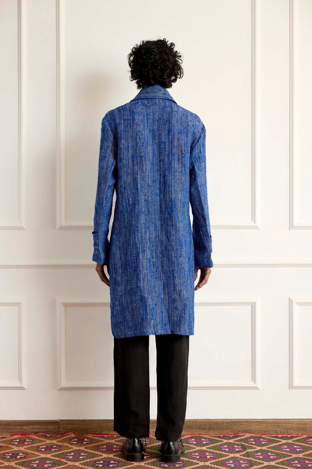 Textured Woven Long Blouson - image 2