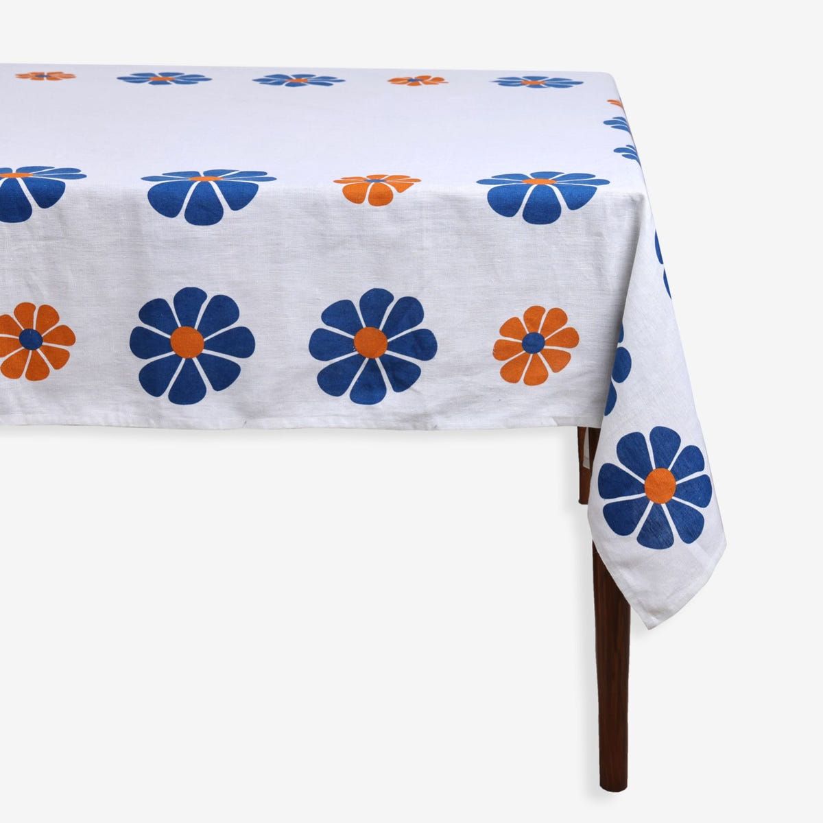 Daisy Printed Tablecloth - Off White - image 1