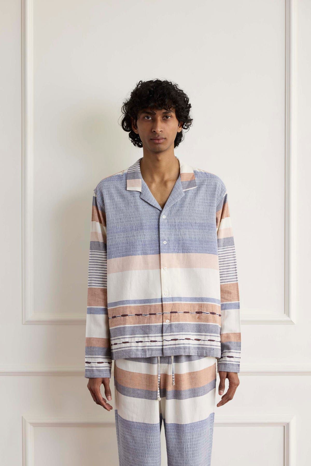 Handloom Stripes Long Sleeve Shirt - image 1