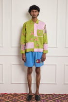 Embroidered Patchwork Shirt view 1