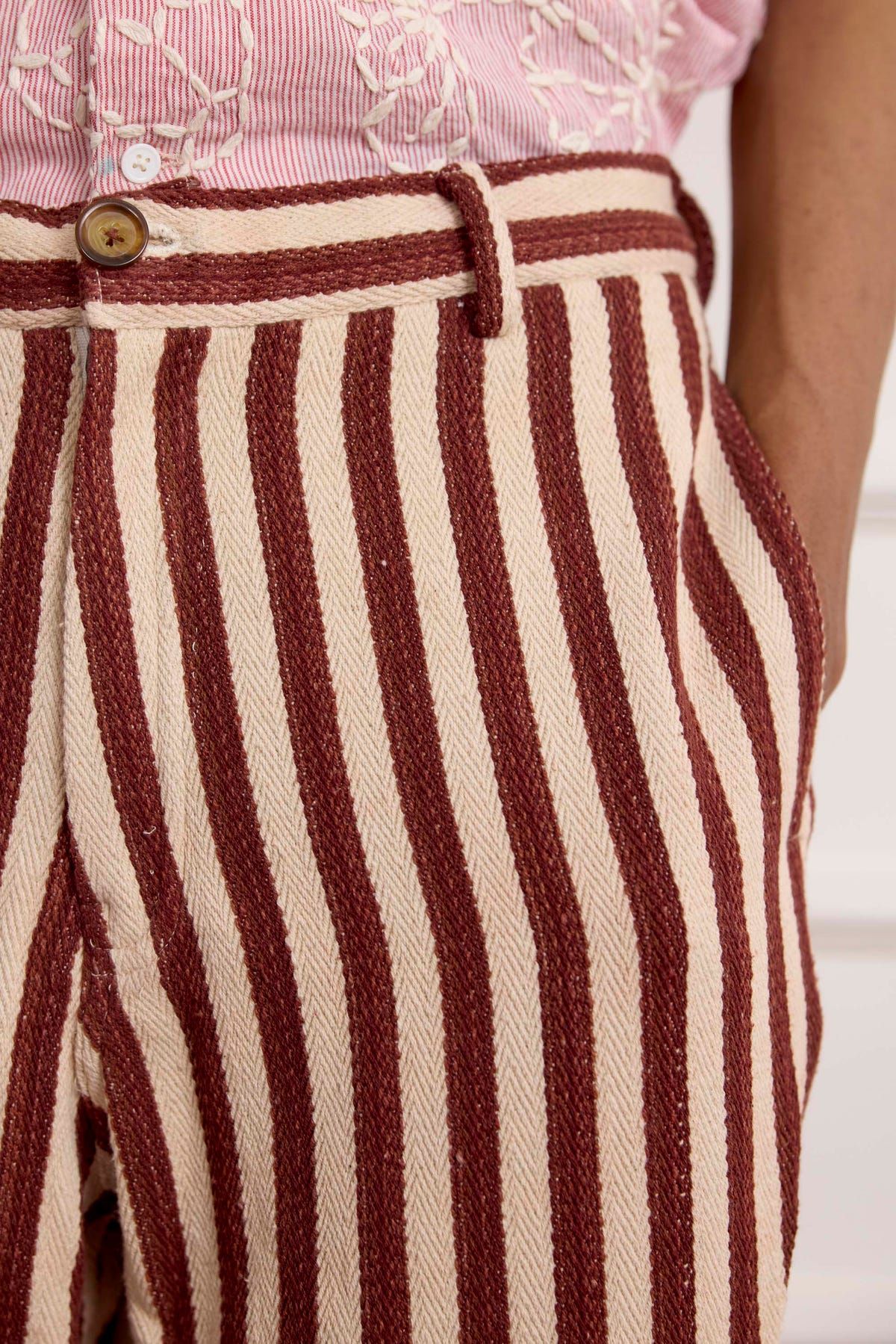 Handloom Stripe Pants - image 4