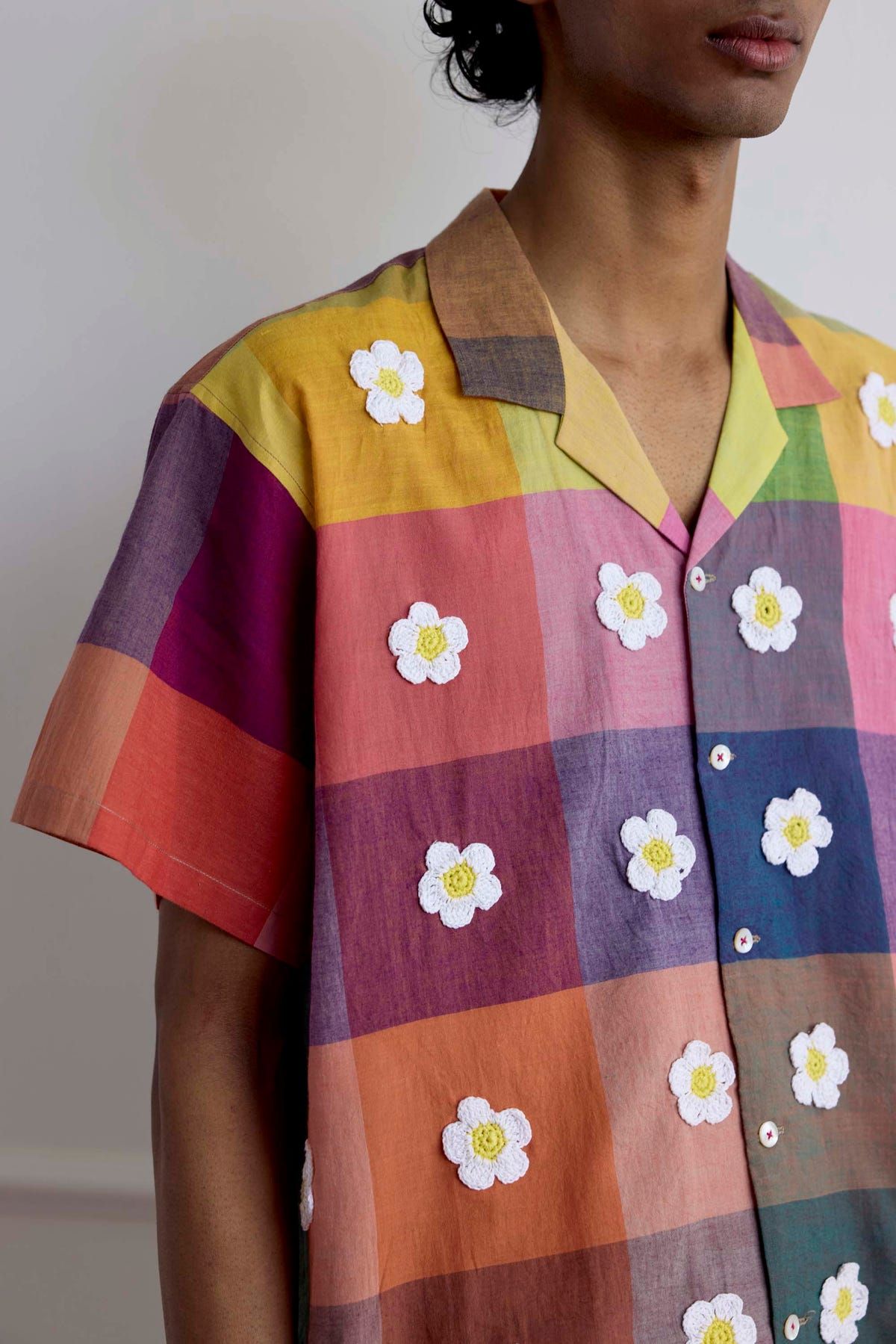 Crochet Flower Shirt - image 3