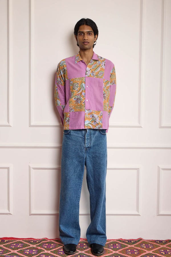 Harago — Block Printed Patchwork Shirt