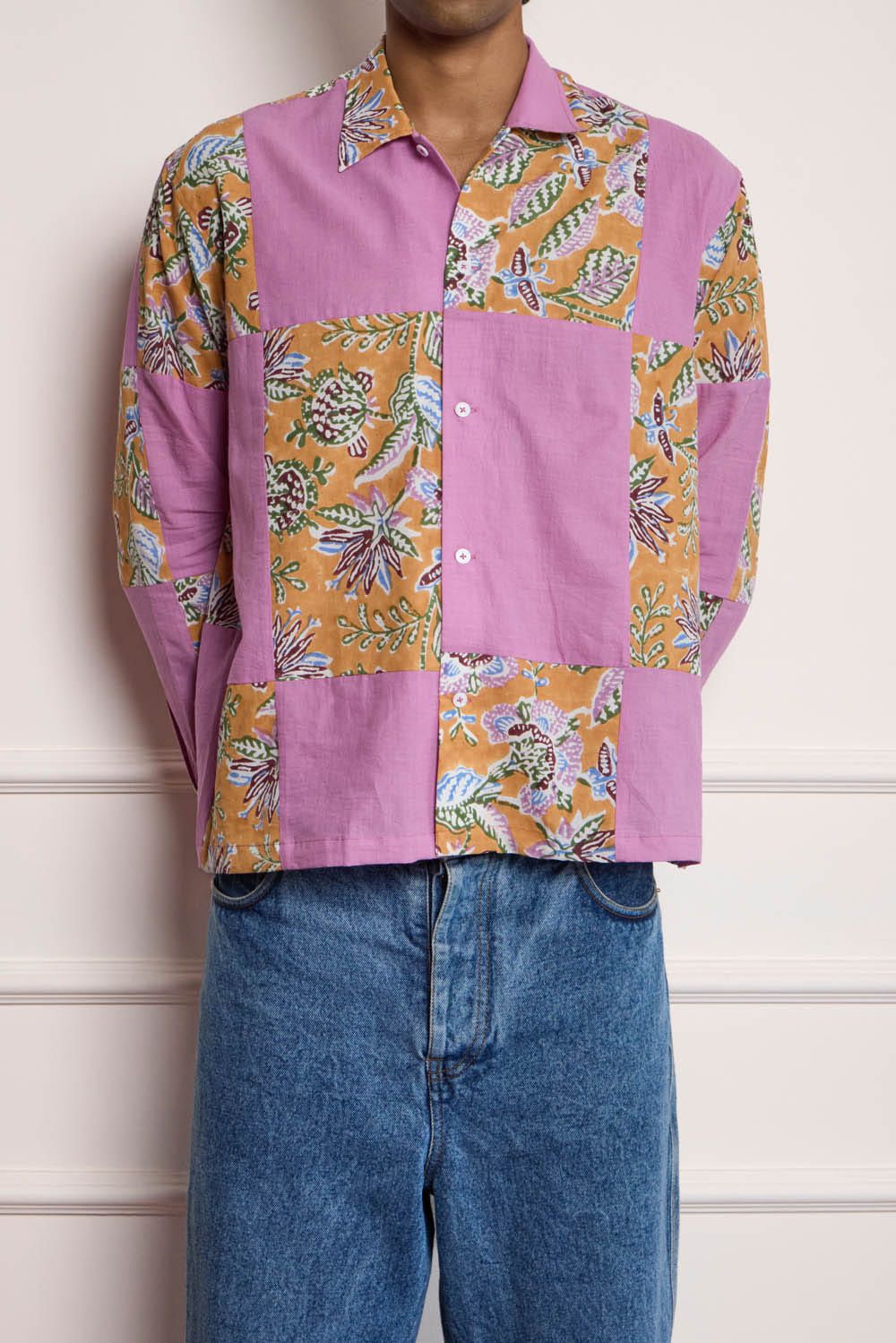 Block Printed Patchwork Shirt - image 3